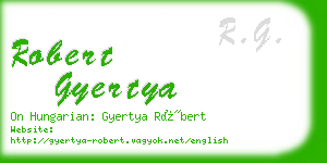 robert gyertya business card